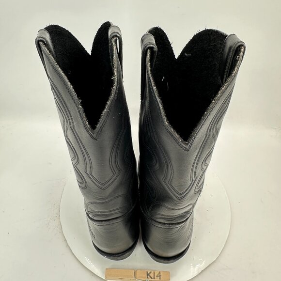 Durango Men Size UK 9 US 10 Black Leather Cowboy Pull On Western Boot - Picture 9 of 14